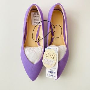 Uniqlo (GU) faux suede pointed low heel